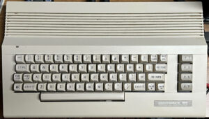 Commodore 64 Computer showing keyboard and label